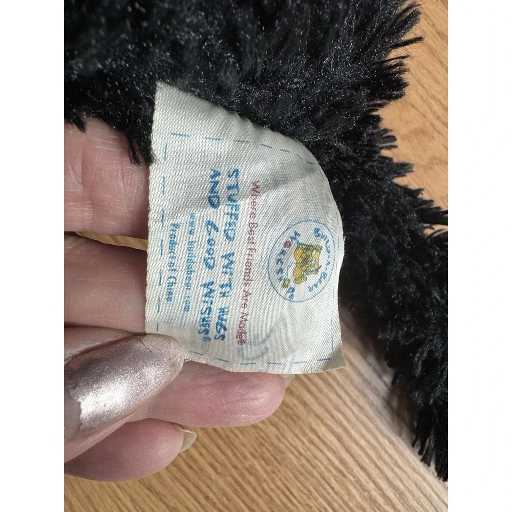 Build-A-Bear Shaggy Black White Puppy Dog Plush 16